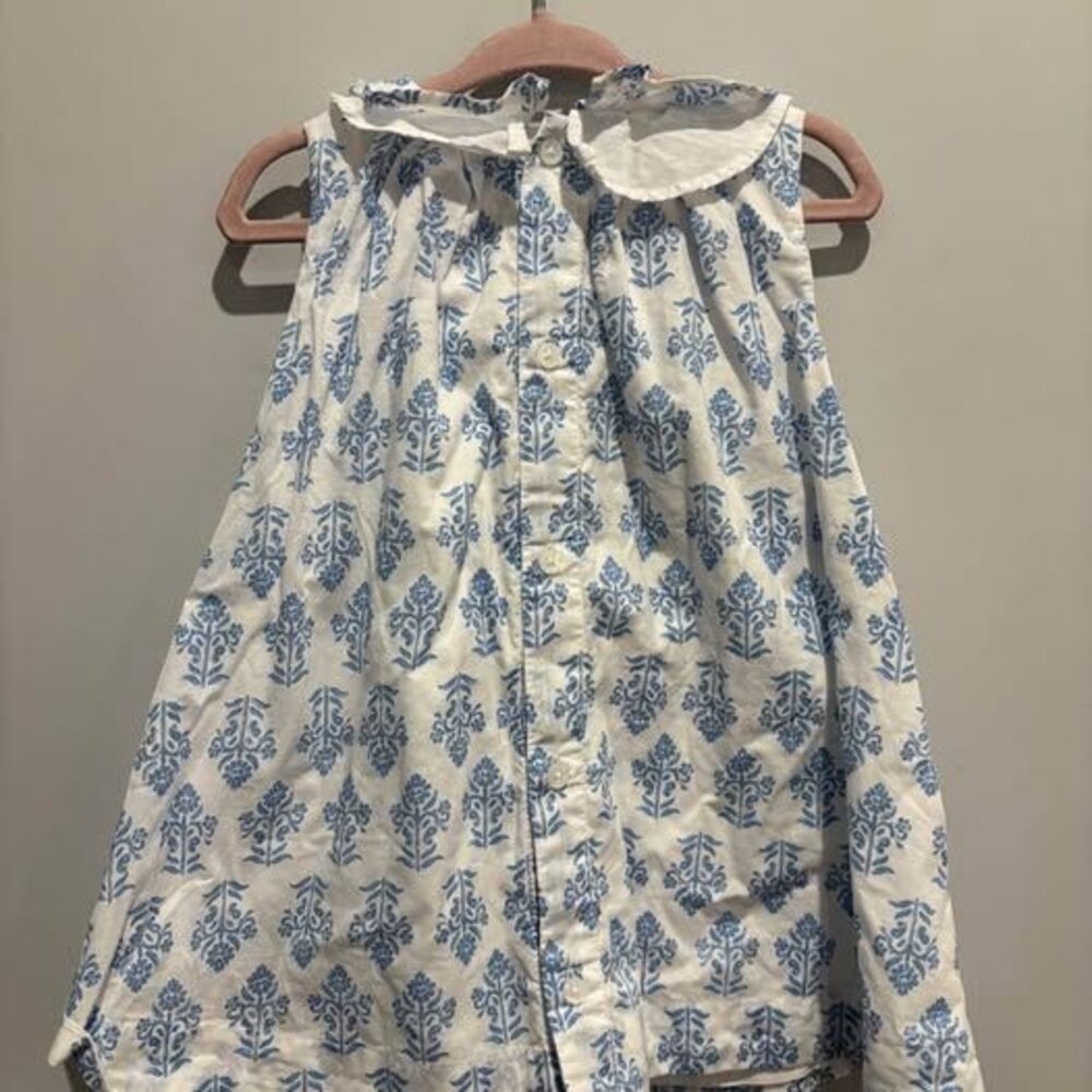 Hope & Henry Baby Organic Ruffle Collar Dress and Bloomer Set 12-18 mo - Picture 3 of 7
